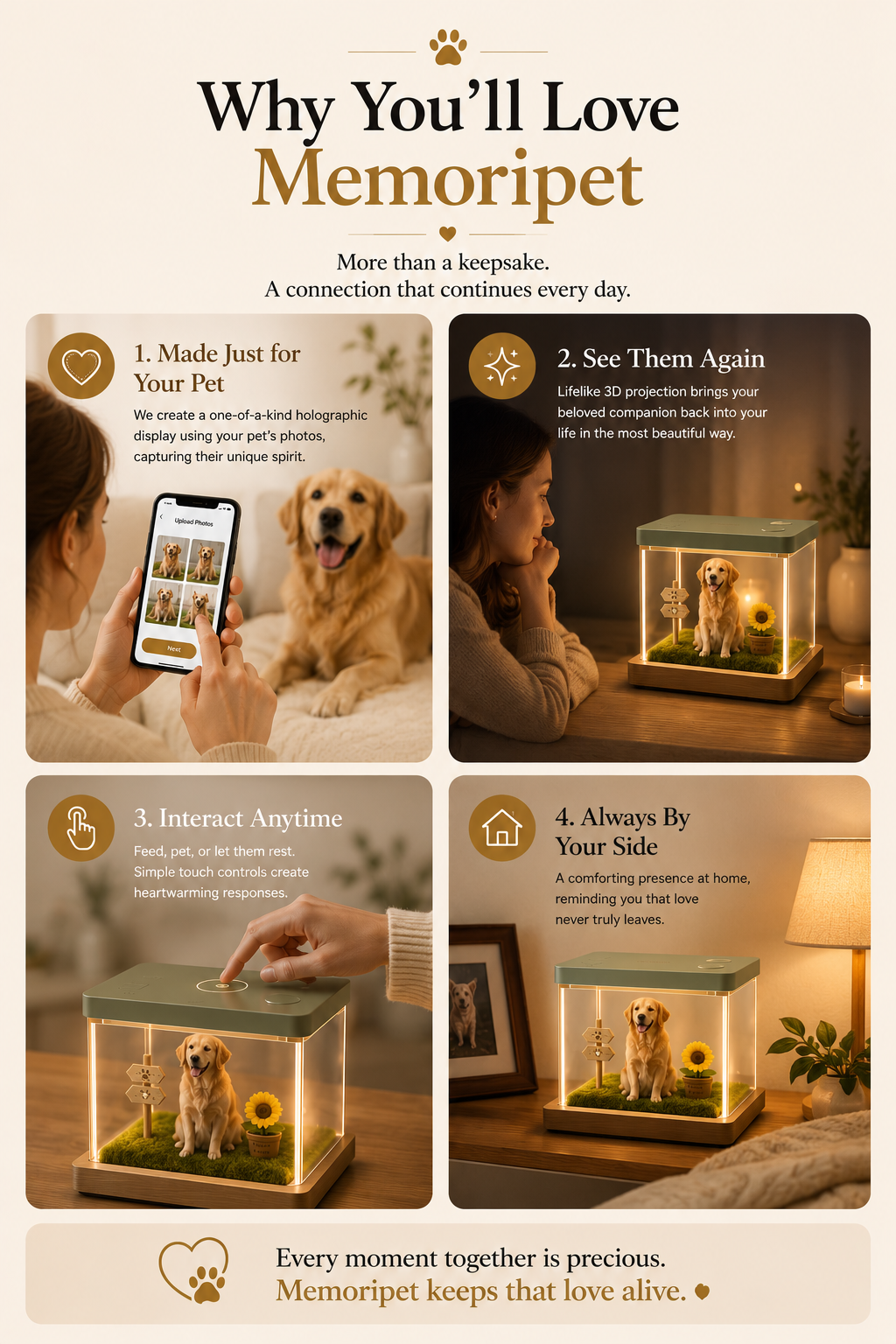 Why choose Memoripet personalized pet memorial display