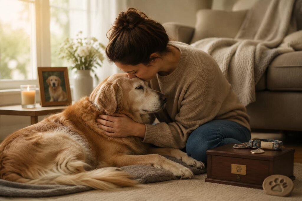 saying goodbye to a beloved dog