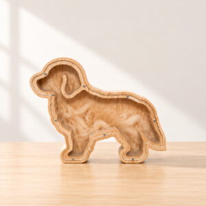 Custom wooden pet hair keepsake frame for preserving fur