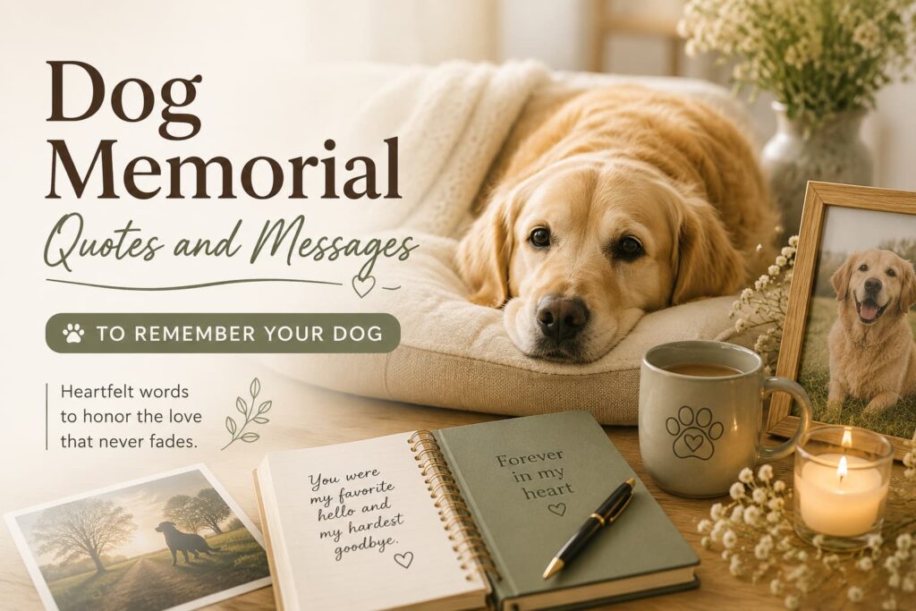 Dog memorial quotes and messages to remember your dog
